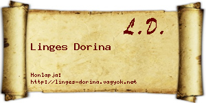 Linges Dorina névjegykártya